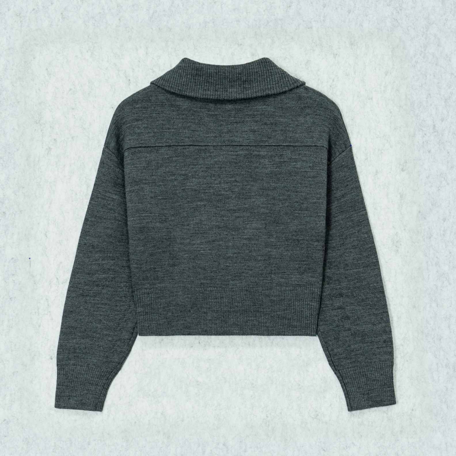 Cardigan Wool High Neck Long Sleeve Matching skirt set cargo pocket Style (9)